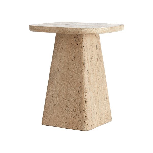 Odkládací stolek s deskou z kamene 40x40 cm Kepami – Light & Living-image-2