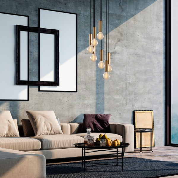 Závěsné svítidlo v černo-zlaté barvě ø 40 cm Tempo – Opviq lights-image-1