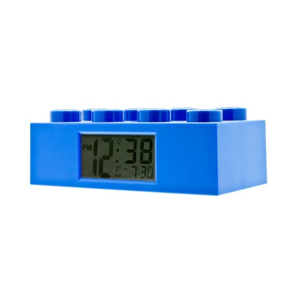 Modré hodiny s budíkem LEGO® Brick