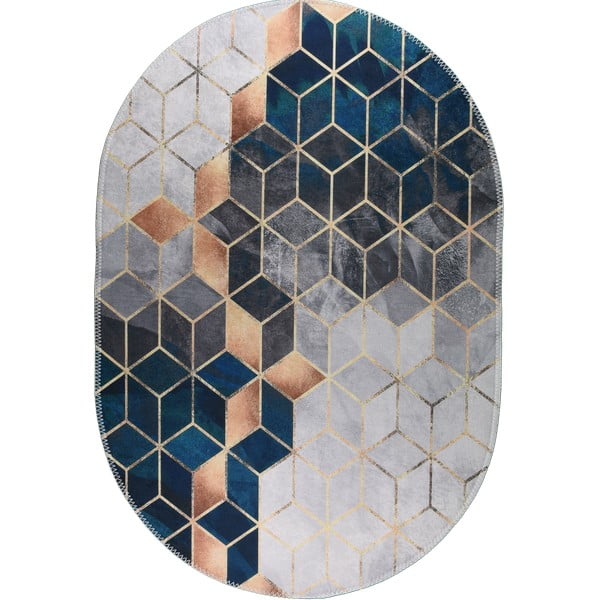 Pratelný koberec v bílo-petrolejové barvě  160x230 cm – Vitaus