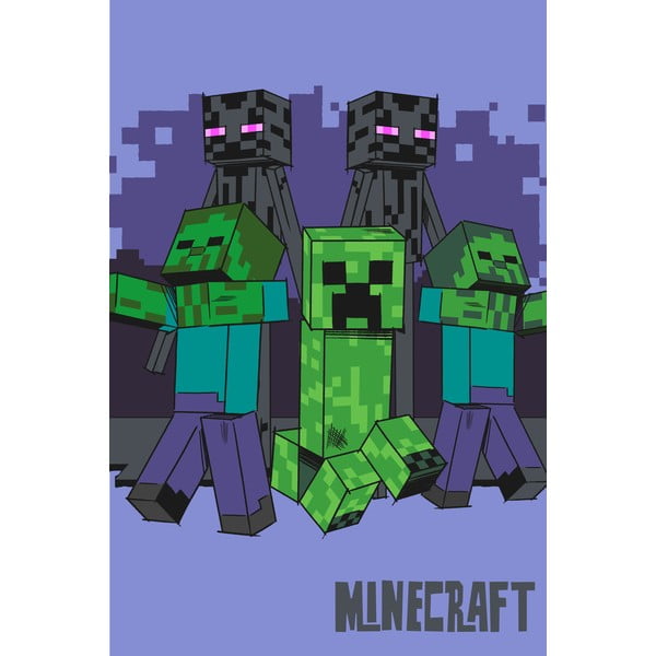 Fleecová dětská deka 100x150 cm Minecraft "Mobs coming for you" – Jerry Fabrics