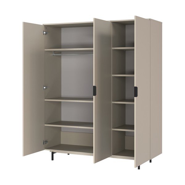 Šedá dětská šatní skříň 158x190x54 cm Tomino – Germania-image-3