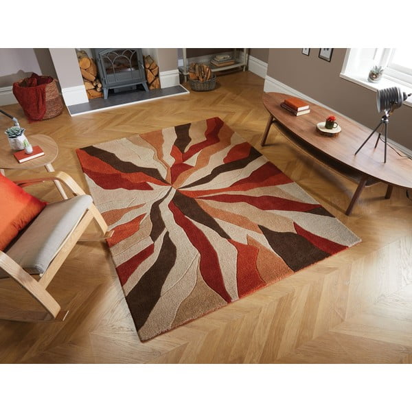 Oranžový koberec Flair Rugs Splinter, 160 x 220 cm-image-4