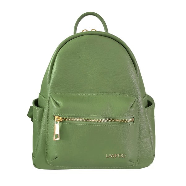 Zelený kožený batoh Lampoo Lunda