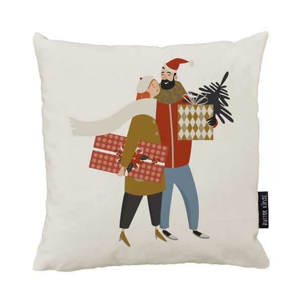 Povlak na polštář s vánočním motivem 45x45 cm Christmas Couple – Butter Kings