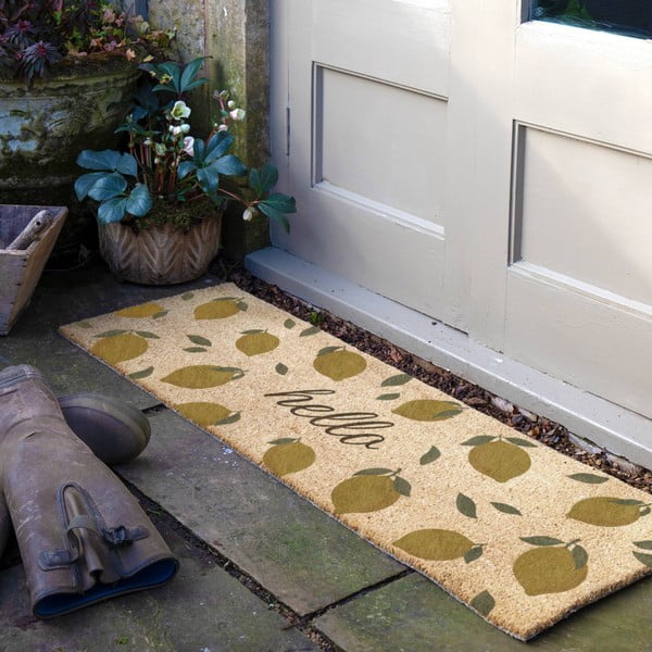 Rohožka z kokosového vlákna 40x120 cm Hello Lemons – Artsy Doormats-image-1