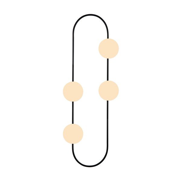 Černé nástěnné svítidlo Squid Lighting Elips, výška 124 cm-image-2