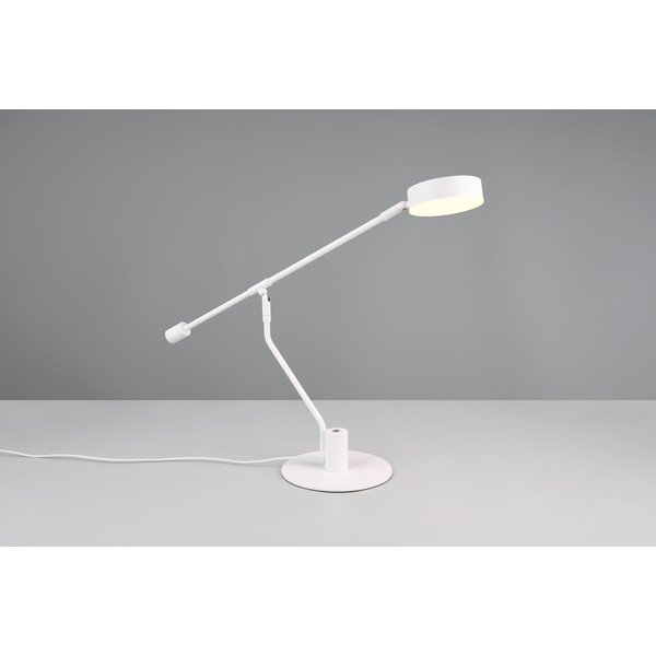 Matně bílá LED stolní lampa s ohybatelnou konstrukcí (výška 64 cm) Manduro – Trio-image-2