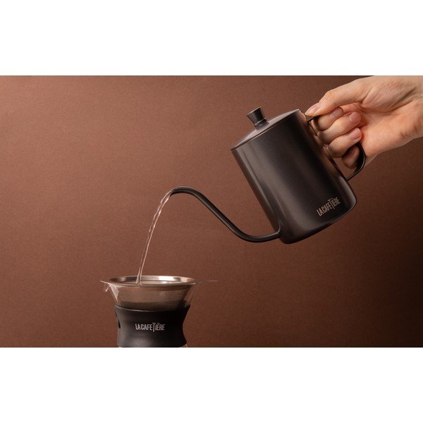 Šedá konvice na přípravu kávy z nerezové oceli 0.6 l La Cafetiere - Kitchen Craft-image-3