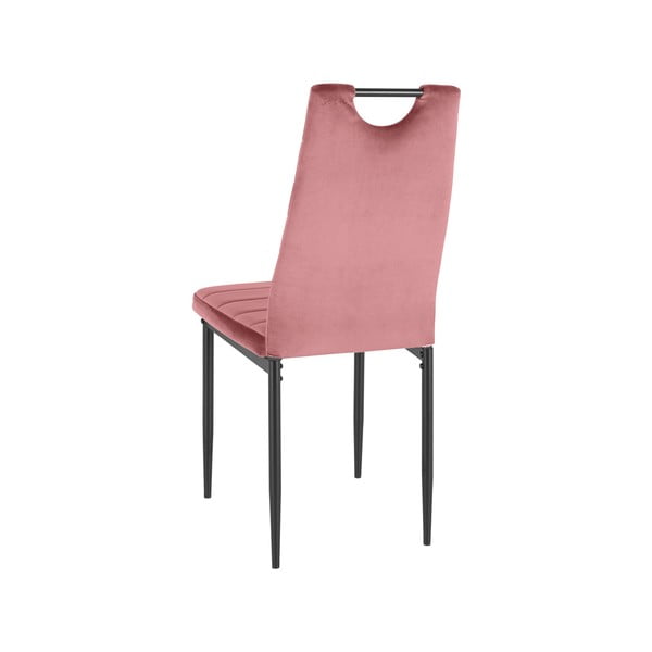 Tmavě růžové sametové jídelní židle v sadě 2 ks Mandy – Støraa-image-2