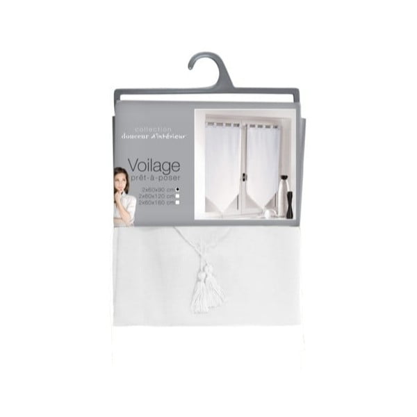 Bílé voálové záclony v sadě 2 ks 60x90 cm Voiline – douceur d'intérieur-image-3