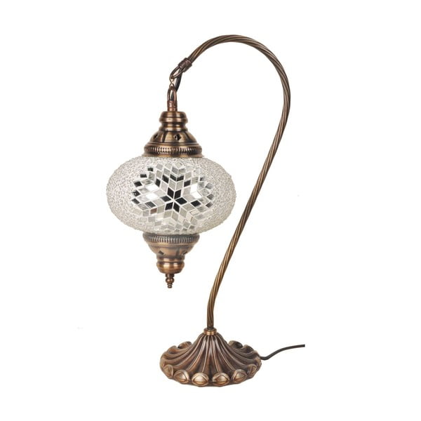 Skleněná ručně vyrobená lampa Fishing Code, ⌀ 17 cm