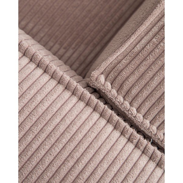 Světle růžová manšestrová rohová pohovka (levý roh) Blok – Kave Home-image-1