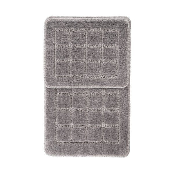 Šedé koupelnové předložky v sadě 2 ks 50x80 cm Kareli – Foutastic-image-2