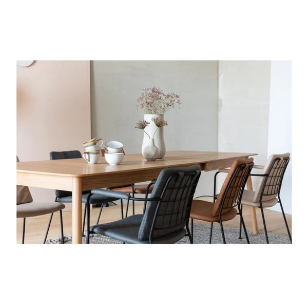 Rozkládací jídelní stůl s deskou v dubovém dekoru 90x180 cm Glimps – Zuiver-image-1