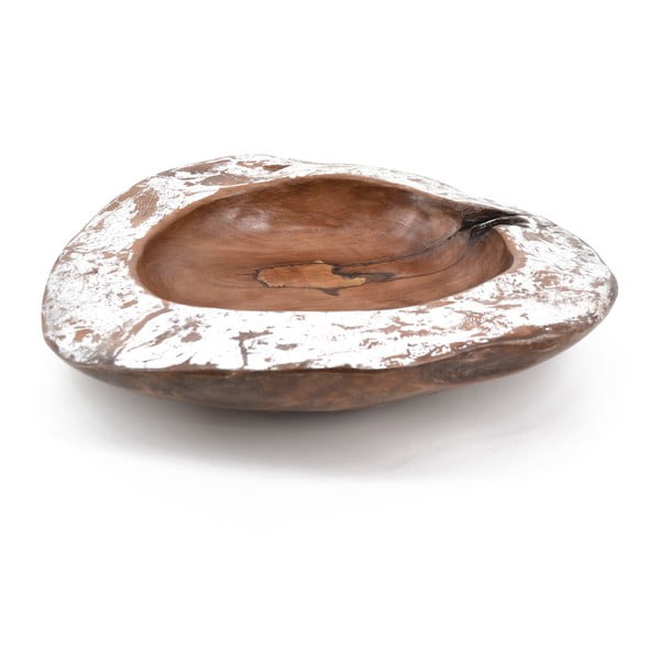 Hnědostříbrná mísa z teakového dřeva Moycor Erosi, ⌀ 50 cm