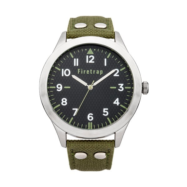 Pánské hodinky Firetrap Gents Green Strap/GreenDial, 45 mm