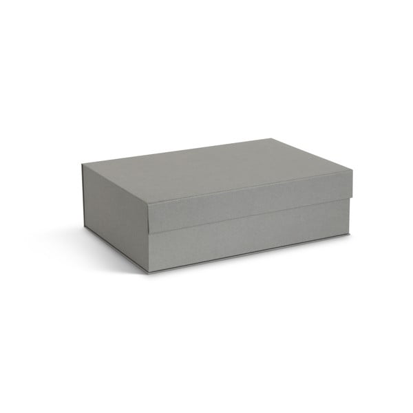 Šedé kartonové úložné boxy v sadě 3 ks s víkem 42,5x29,5x13 cm Kian Paper Laminate – Bigso-image-3