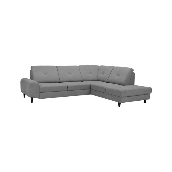 Světle šedá rohová rozkládací pohovka s úložným prostorem Windsor & Co Sofas, pravý roh Beta-image-1