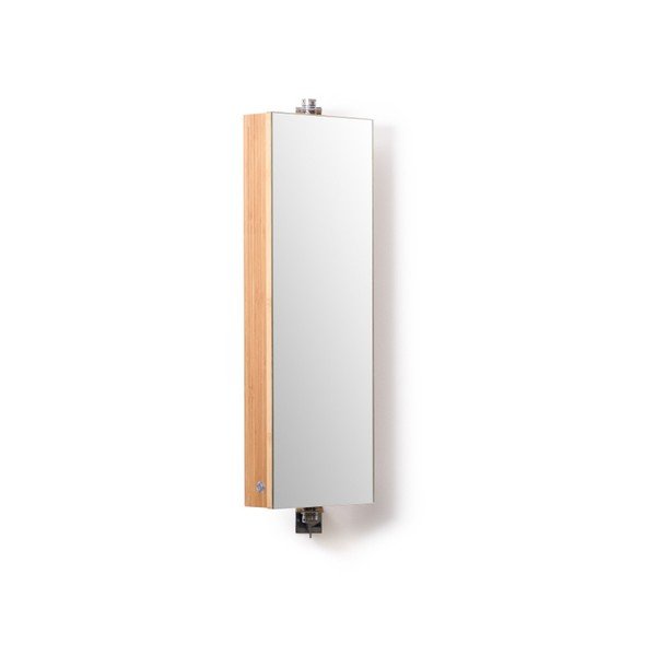 Bambusová koupelnová skříňka se zrcadlem Wireworks Domain Bamboo, výška 71 cm
