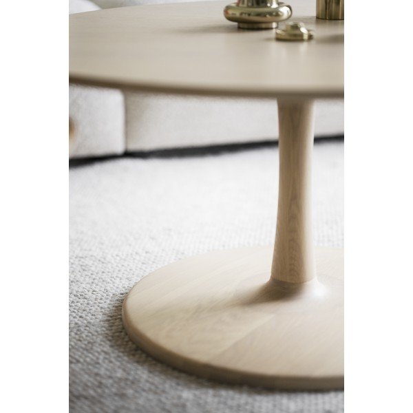 Kulatý konferenční stolek v dekoru dubu v přírodní barvě 90x90 cm Hobart – Rowico-image-4