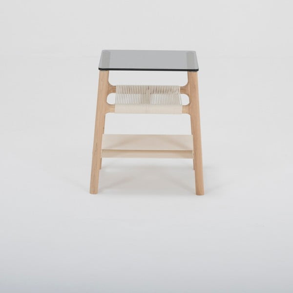 Odkládací stolek z masivního dubového dřeva Gazzda Fawn-image-2