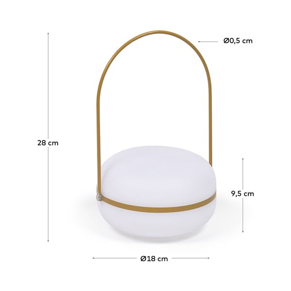 Venkovní lampa se žlutým držákem Kave Home Tea-image-3