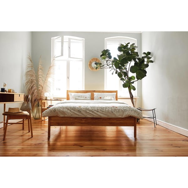 Dvoulůžková postel z dubového dřeva 180x200 cm Pola - The Beds-image-3