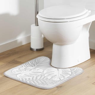 Světle šedá WC koupelnová předložka 45x45 cm Amber – douceur d'intérieur