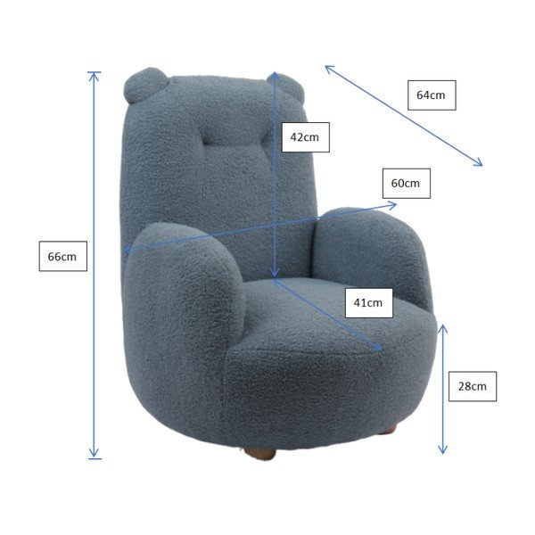 Béžové dětské křesílko z textilie bouclé Rocky – Vipack-image-3