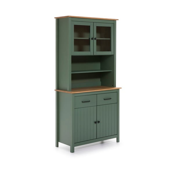 Zelená kredenc z borovicového dřeva 90x180 cm Miranda – Marckeric-image-2