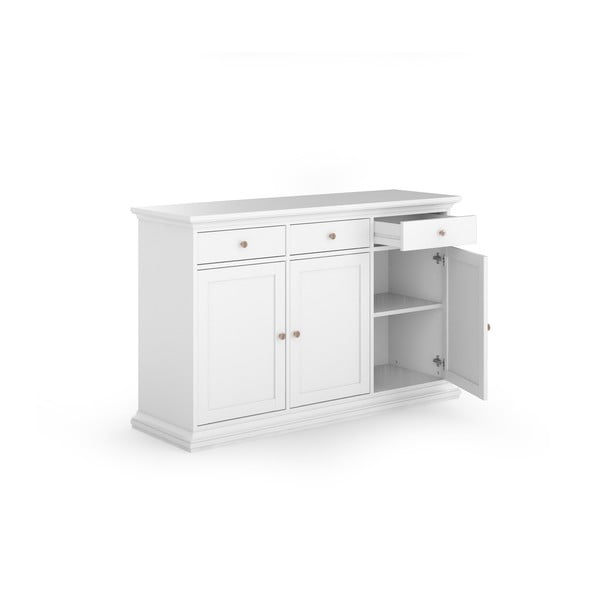 Bílá nízká komoda 144x92 cm Paris – Tvilum-image-3