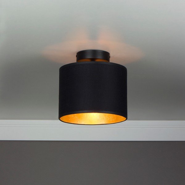 Černé stropní svítidlo s detailem ve zlaté barvě Sotto Luce Mika XS CP, ⌀ 20 cm-image-1