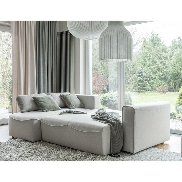 Krémová rozkládací rohová pohovka (variabilní) Homely Tommy – Miuform-image-3