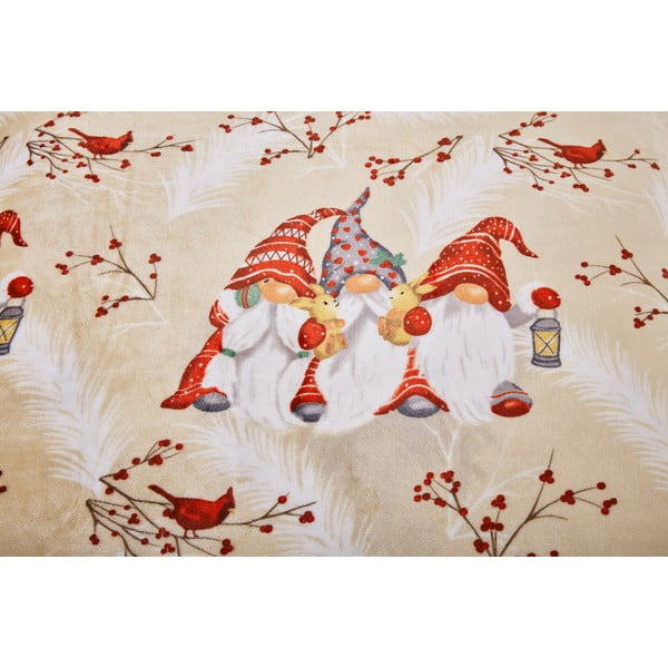 Světle hnědé povlečení na jednolůžko z mikroplyše 140x200 cm Goblin – My House-image-4