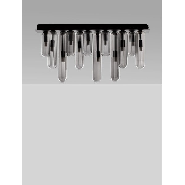 Šedé skleněné stropní svítidlo se skleněným stínidlem 10x72 cm Gustave – Nova Luce-image-2