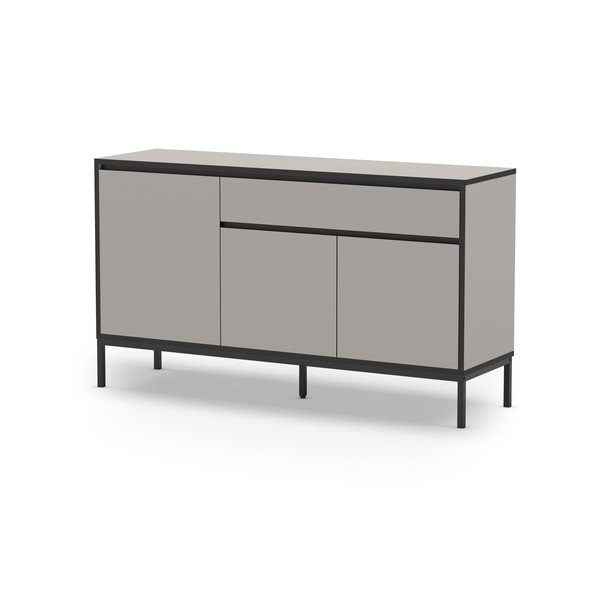 Šedo-béžová nízká komoda 140x80 cm Lorenza – Marckeric-image-2