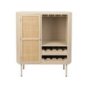 Krémová ratanová vinotéka pro 8 lahví, 90x100 cm Amaya – White Label