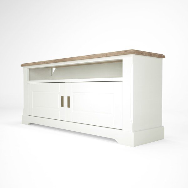 Bílý dřevěný TV stolek Artemob Campton-image-3