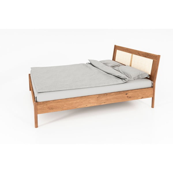 Jednolůžková postel z dubového dřeva 90x200 cm v přírodní barvě Pola – The Beds-image-1