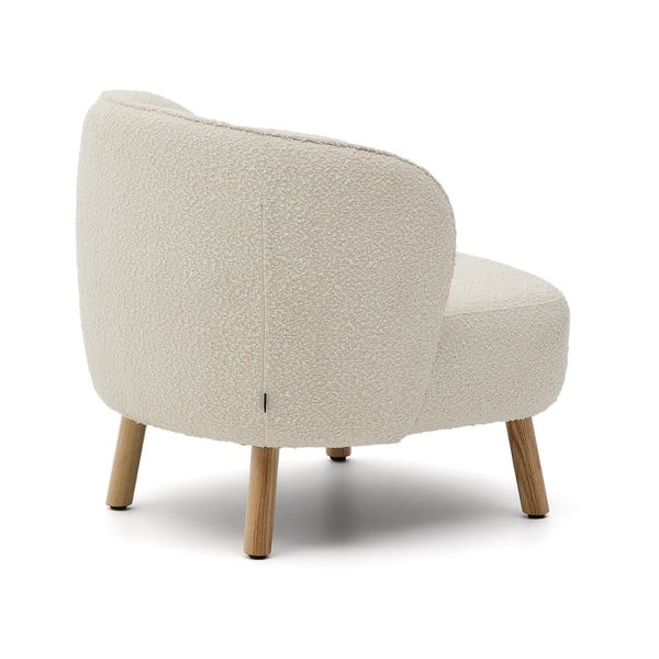 Krémové křeslo z textilie bouclé Ulit – Kave Home-image-4