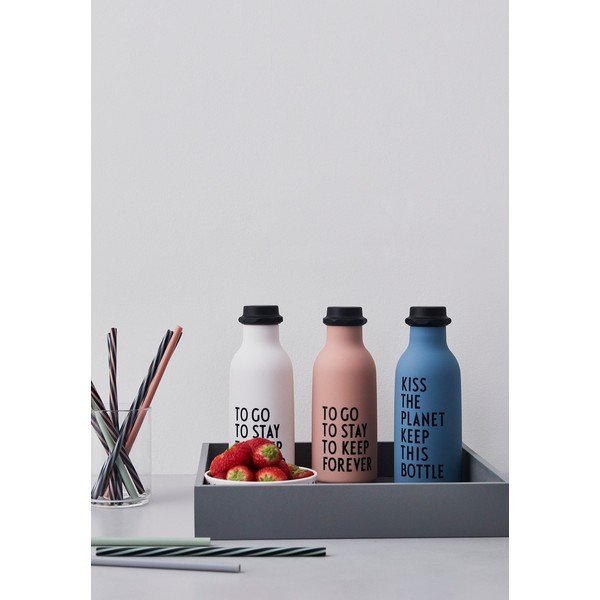Růžová láhev na vodu Design Letters Forever, 500 ml-image-3