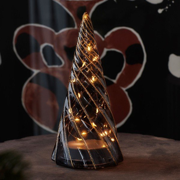 Černá světelná dekorace na baterky ø 9,5 cm Vilma Tree – Sirius-image-1
