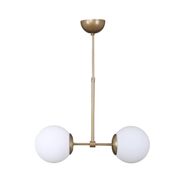 Závěsné svítidlo se skleněným stínidlem ve zlato-bílé barvě ø 15 cm Seagull – Squid Lighting