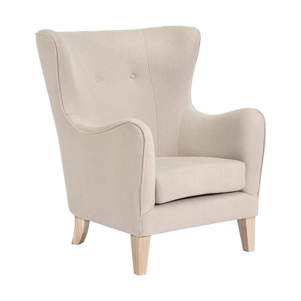 Krémové křeslo ušák Campo – House Nordic