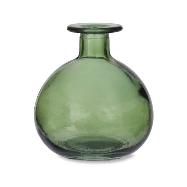 Zelená kulatá váza z recyklovaného skla Garden Trading Green, ø 11 cm
