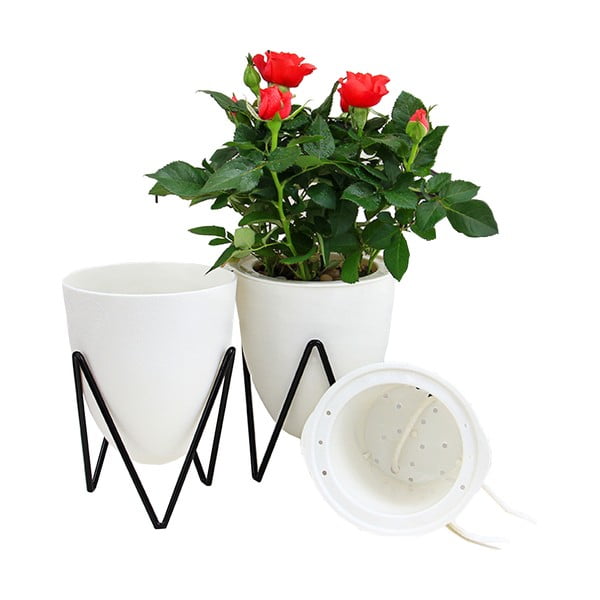 Bílý samozavlažovací květináč Tomasucci Poppy, ø 11,5 cm-image-3