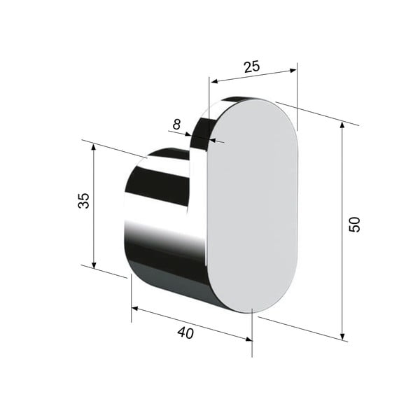Matně černý nástěnný mosazný háček Flori – Sapho-image-1