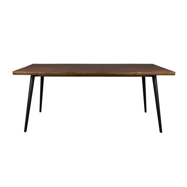 Jídelní stůl s černými ocelovými nohami Dutchbone Alagon Land, 180 x 90 cm