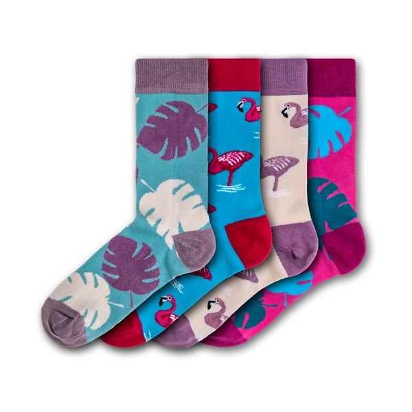 Sada 4 párů barevných ponožek Funky Steps Exotic, velikost 35 - 39